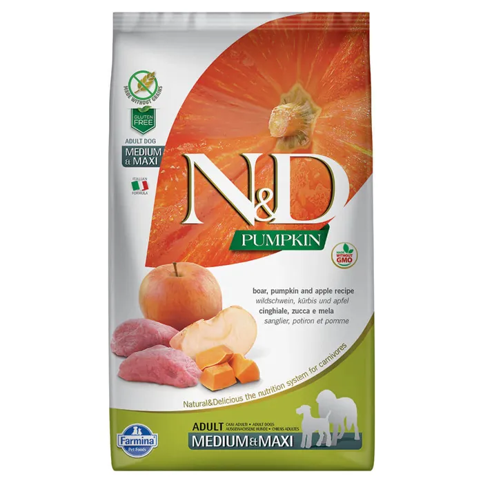 Farmina N&d Pumpk/boar/apple Adult Med/max 26.4-lb
